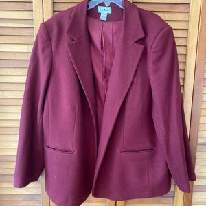 L.L. Bean cashmere purple blazer 2X? See measurements no size tag vintage